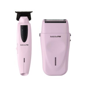 BaBylissPRO LithiumFX+ Trimmer + Double Foil Shaver - Pink